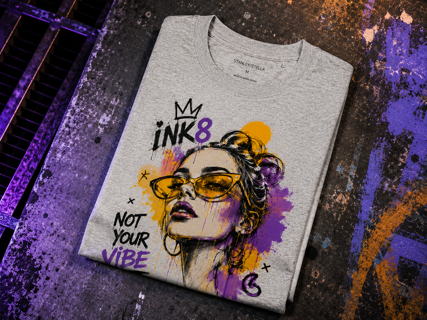 NOT YOUR VIBE –  Graffiti Premium Oversized T-Shirt | INK8 Urban Streetwear