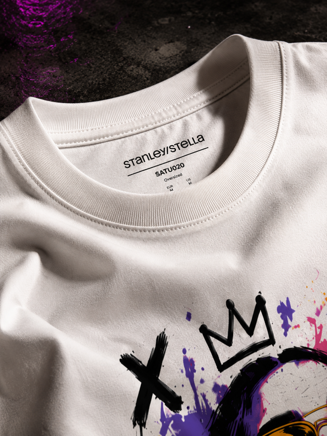 Oversized Graffiti Streetwear T-Shirt OWN YOUR VIBE Unisex Bio-Baumwolle