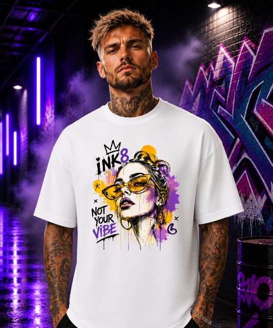 NOT YOUR VIBE –  Graffiti Premium Oversized T-Shirt | INK8 Urban Streetwear